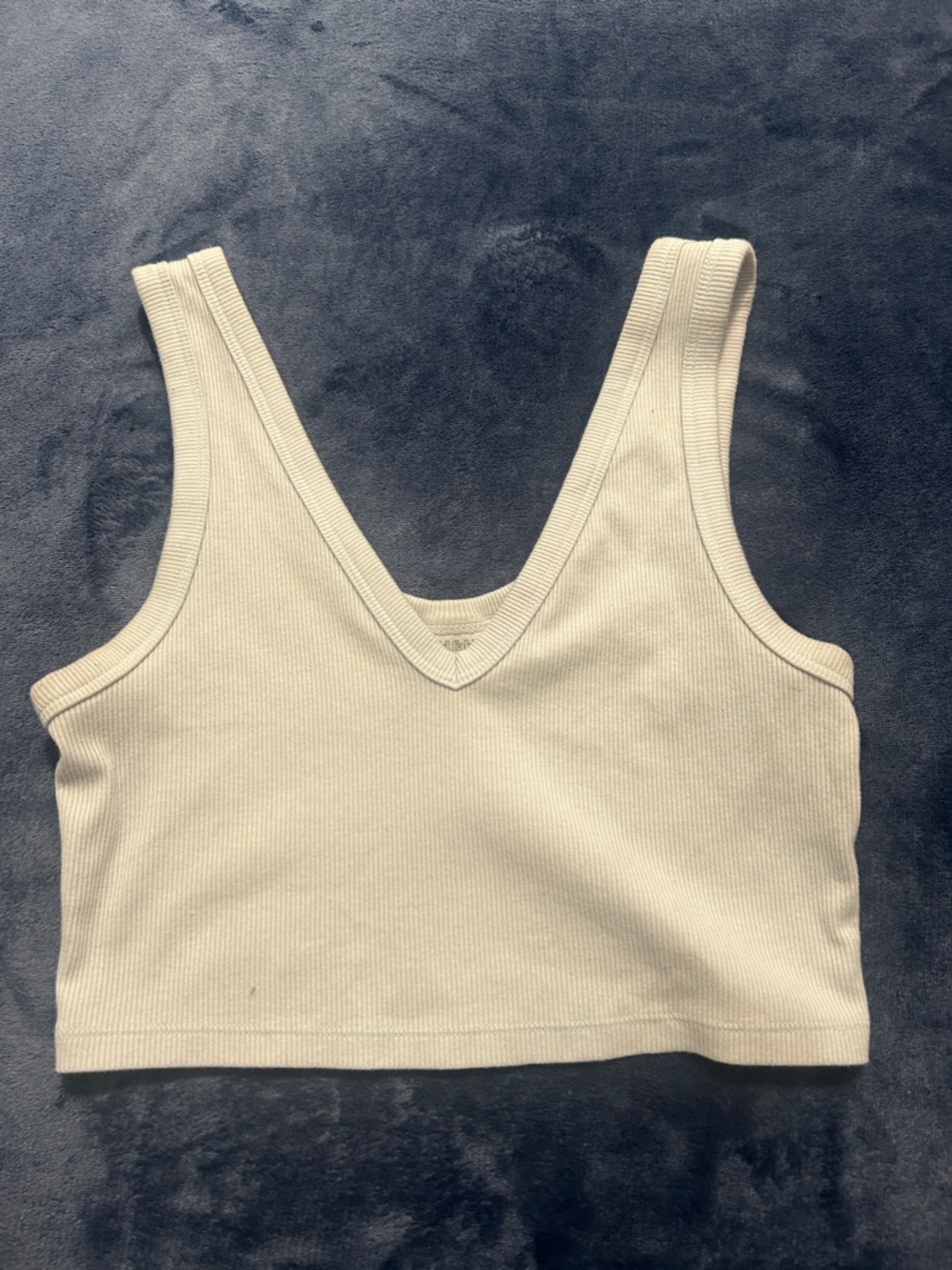 wild fable Ribbed V-Neck Crop Tank - light blue
